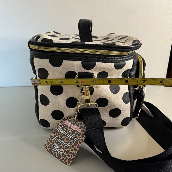 (SOLD) Betsy Johnson Polka Dot Insulated Lunch Tote - Picture 10 of 10